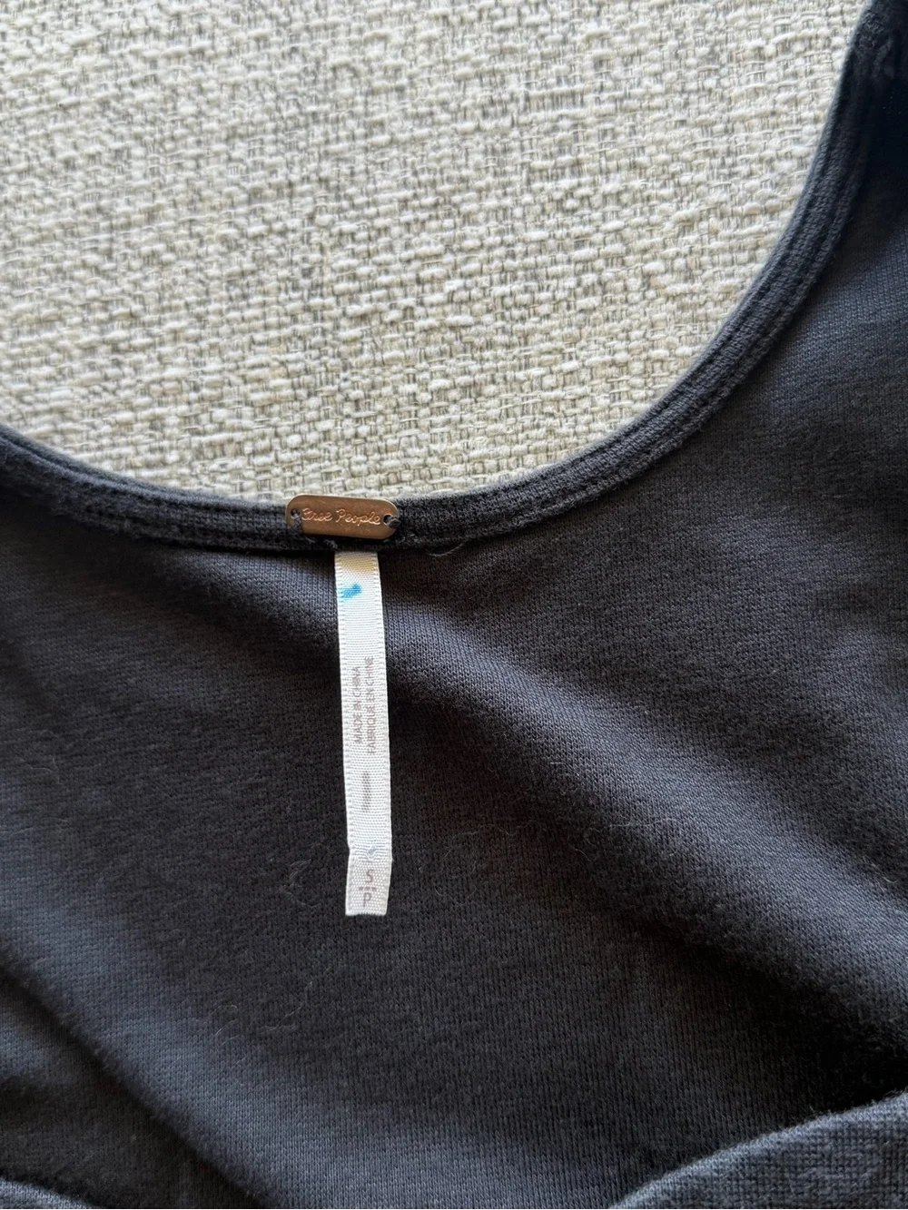 Free People‎ Black Corset-Style Cropped Tank with Button Front